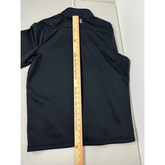 Under Armour Shirt Mens Size Large Loose Fit Coldgear Black 1/4 Zip Pullover - Picture 9 of 15